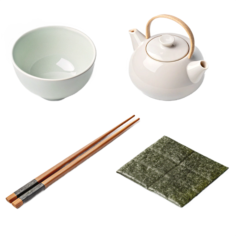 Icône de bol et baguettes